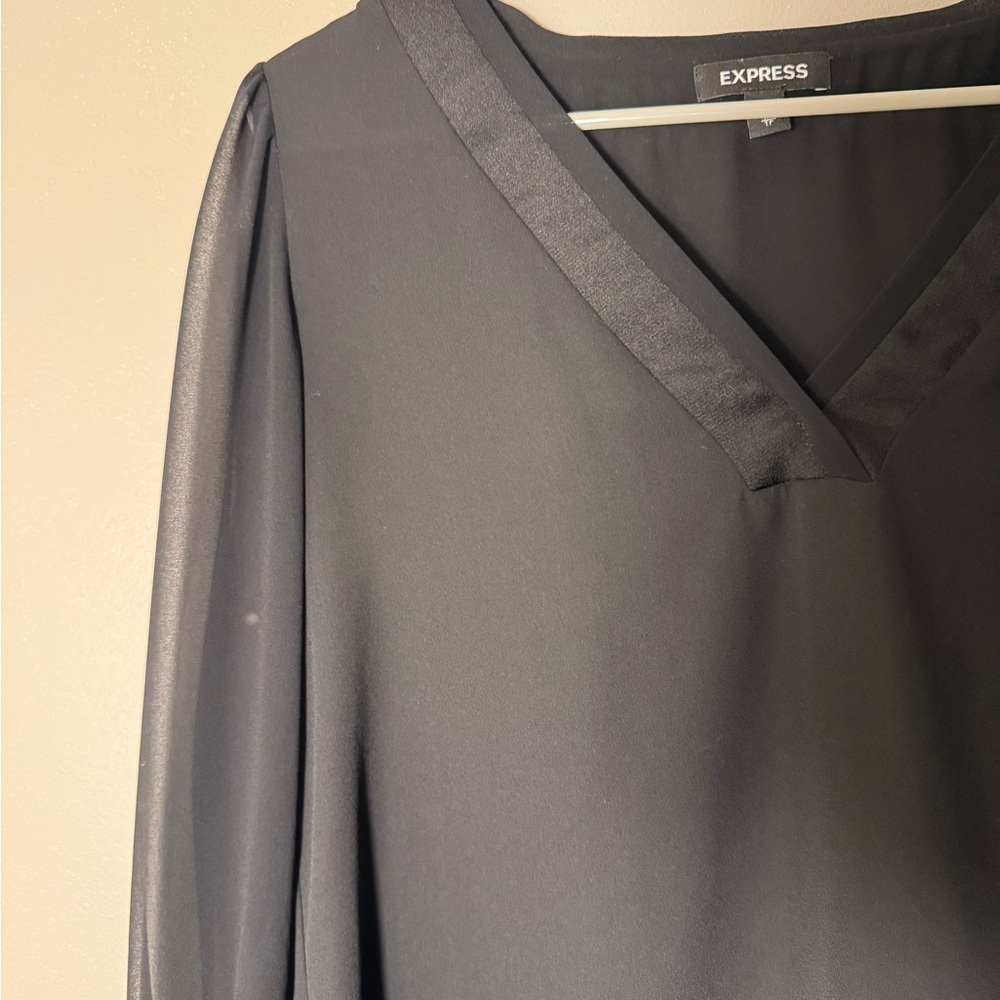 Express semi transparent black blouse